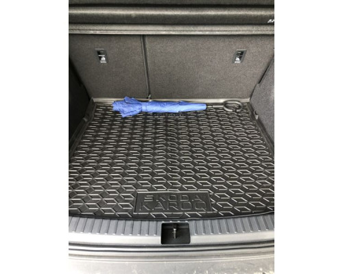 Автомобильный коврик в багажник Skoda Karoq 2018- верхний для двухуровневого пола (Avto-Gumm)